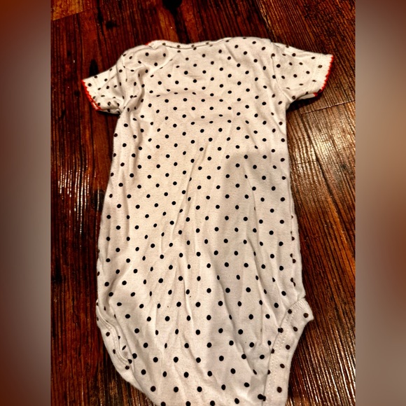 Carters polka dot onesie with embroidered monkey size 9 months - Picture 4 of 4